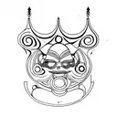 ornament lyre tattoo design idea