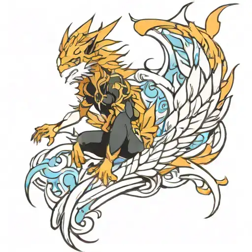 phonix tattoo design idea