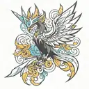 phonix tattoo design idea