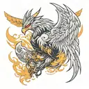phonix tattoo design idea