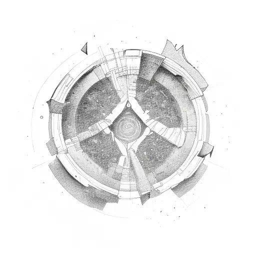 broken circle being forced apart from the inside  tattoo design idea