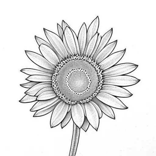 3 Daisy & bees tattoo design idea