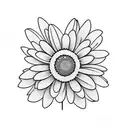 3 Daisy & bees tattoo design idea