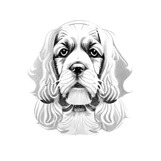 Cocker spaniel  tattoo design idea