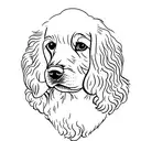 Cocker spaniel  tattoo design idea