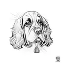 Cocker spaniel  tattoo design idea