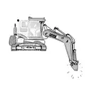an excavator tattoo design idea