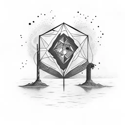 A grunge-inspired tattoo featuring a y2k quote surrounded by nature elements tattoo design idea