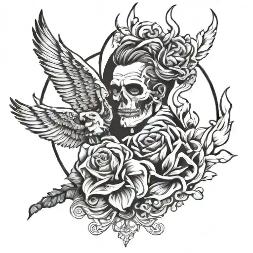 i wanted to create tatto regarding dad and son and also including god  tattoo design idea
