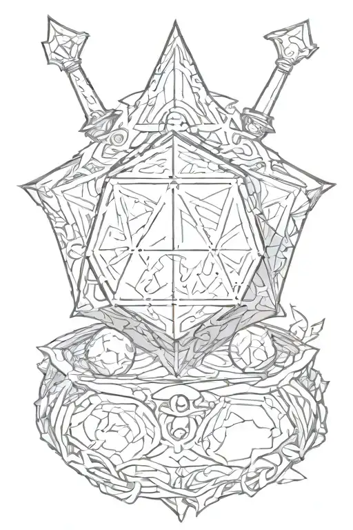 DnD d20 ranger tattoo design idea