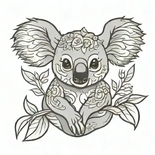 koala bear tattoo design idea