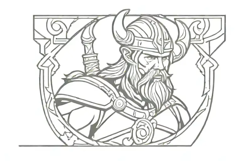 viking thor tattoo design idea
