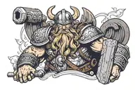 viking thor tattoo design idea