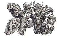 viking thor tattoo design idea