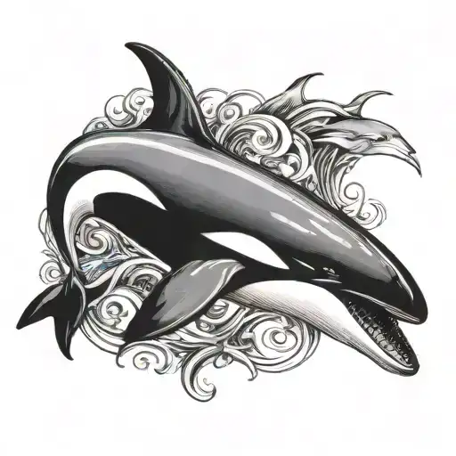 orca whale tattoo design idea