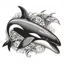 orca whale tattoo design idea