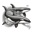 orca whale tattoo design idea