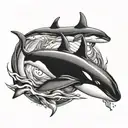 orca whale tattoo design idea