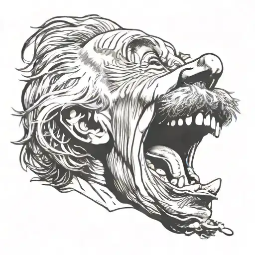 Einstein tongue sticking tattoo design idea