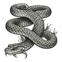 snake around crotch  tattoo design idea