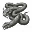 snake around crotch  tattoo design idea