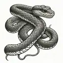 snake around crotch  tattoo design idea