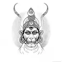 mahadev Hanuman krishna ram tattoo design idea