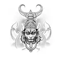 mahadev Hanuman krishna ram tattoo design idea