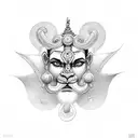 mahadev Hanuman krishna ram tattoo design idea