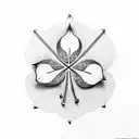 four leaf clover  tattoo design idea