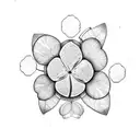 four leaf clover  tattoo design idea