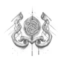 luck in my veins  tattoo design idea