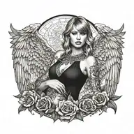 taylor swift as an angel tattoo design idea