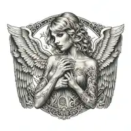 taylor swift as an angel tattoo design idea