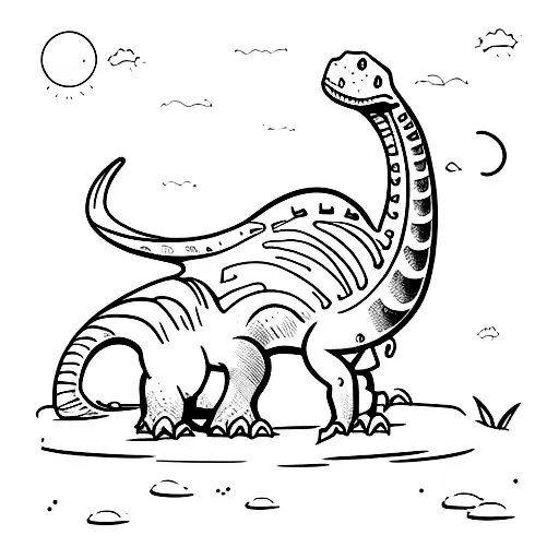 cute dinosaur tattoo design idea