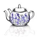 teapot with bluebell flowers on tattoo design idea