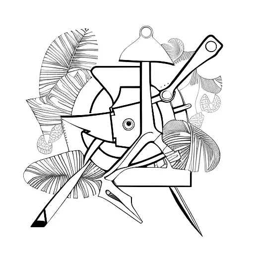 scissors cutting 35mm film tattoo design idea
