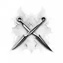 scissors cutting film tattoo design idea