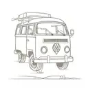 VW Bus T3 tattoo design idea