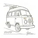 VW Bus T3 tattoo design idea