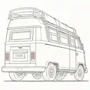 VW Bus T3 tattoo design idea