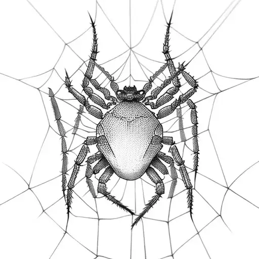 spider cybersigilism tattoo design idea
