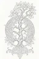 Celtic tree of life tattoo design idea