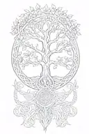 Celtic tree of life tattoo design idea