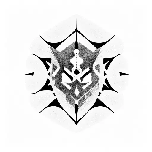 Cyber-sigilism symbol tattoo design idea