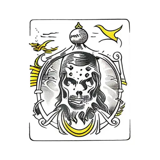 tarot card the fool tattoo design idea