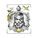tarot card the fool tattoo design idea