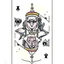 tarot card the fool tattoo design idea