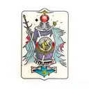 tarot card the fool tattoo design idea