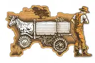 farming boy standing tattoo design idea